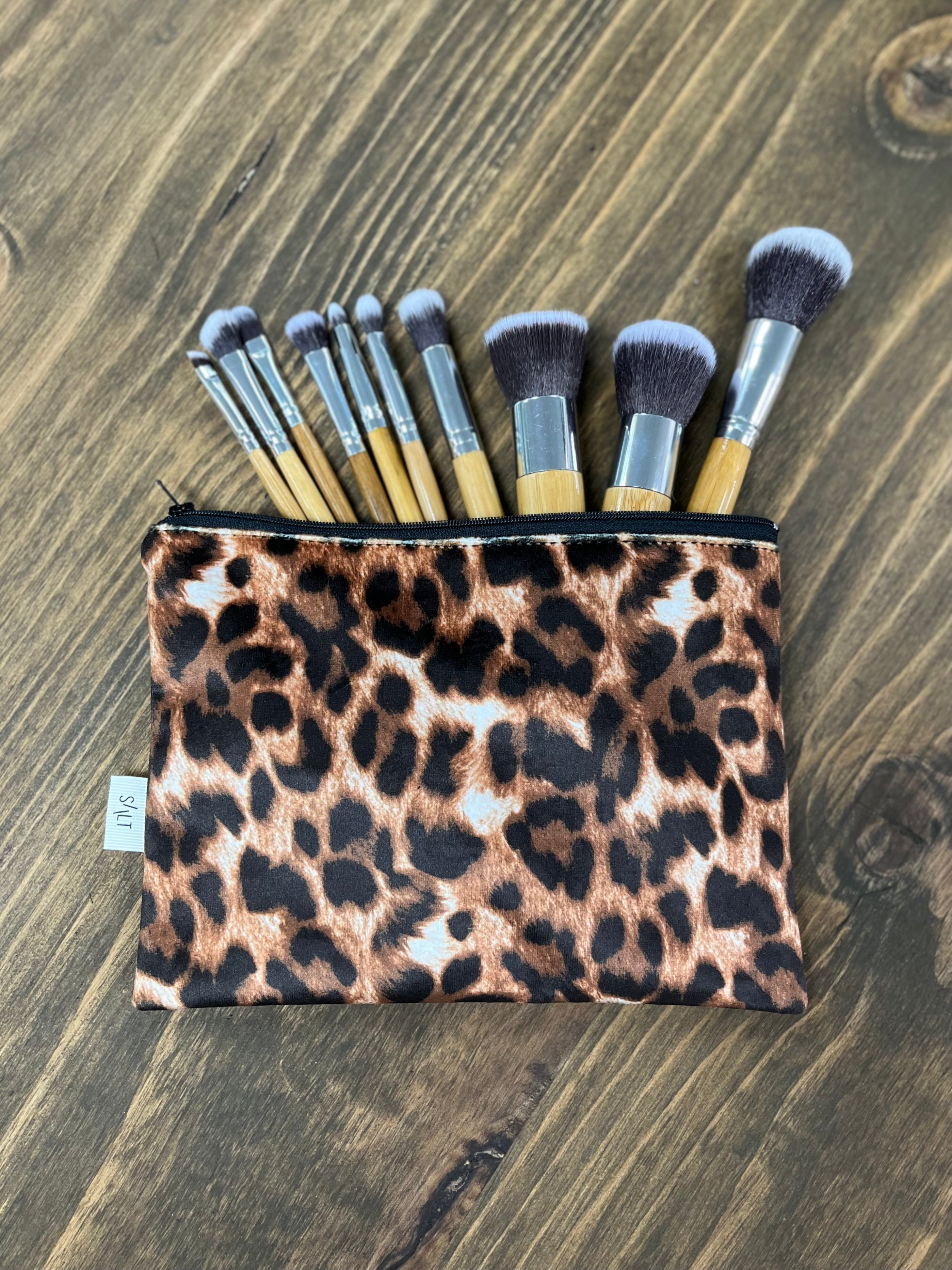 Velvet Animal print Bamboo Brush Set